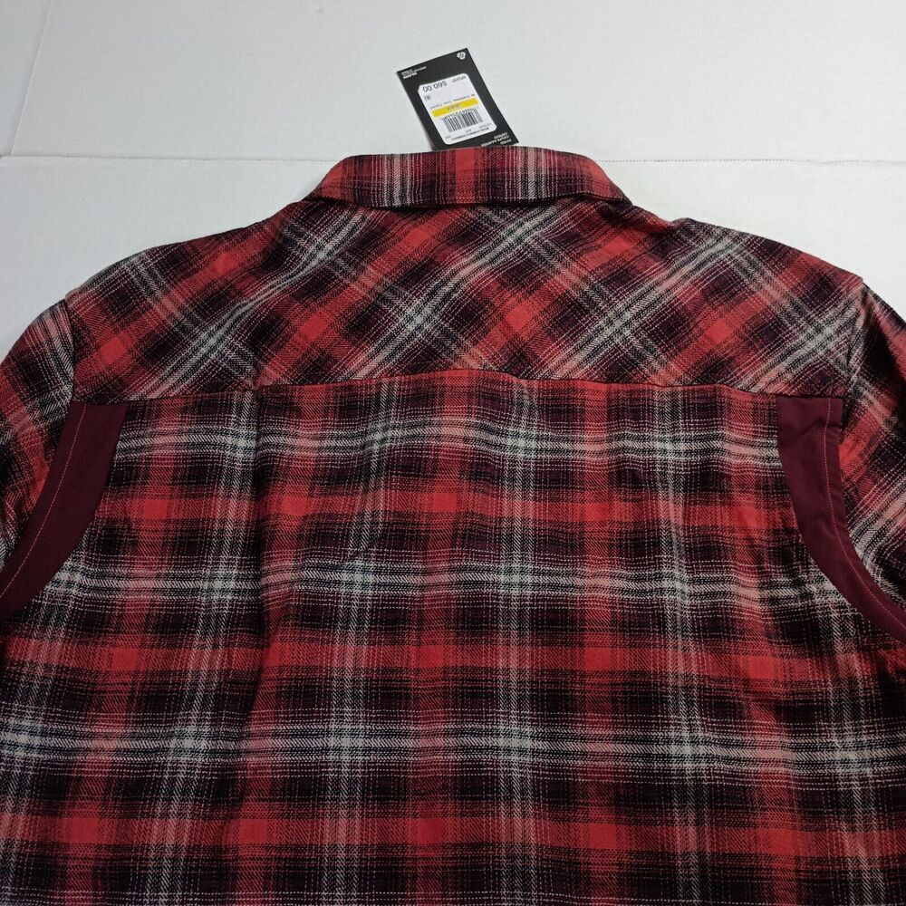 Under Armour Plaid Shirt Men's M Medium Red Tradesman Flex Snap Flannel Fitted - Picture 9 of 9